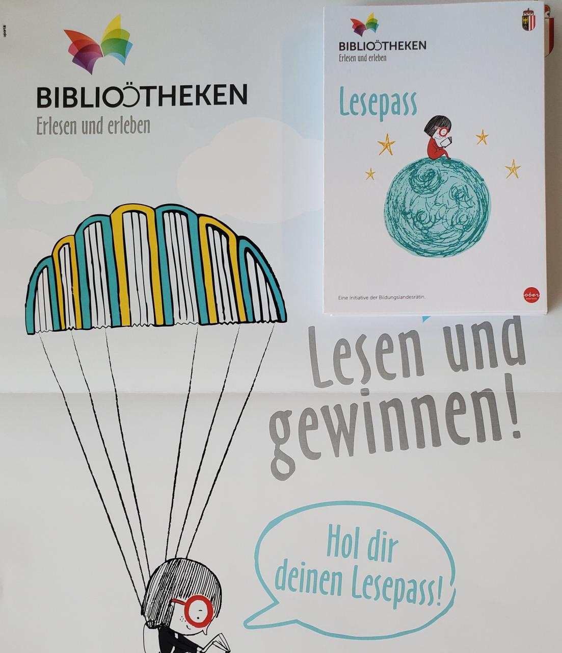 Fallschirm auf Plakat gezeichnet