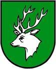 grünes Wappen mit Hirsch